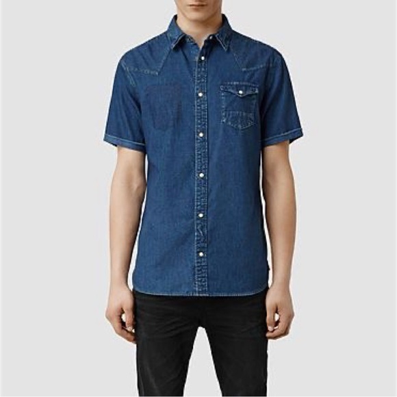 All Saints | Saddle Short Sleeve Shirt - Picture 1 of 12
